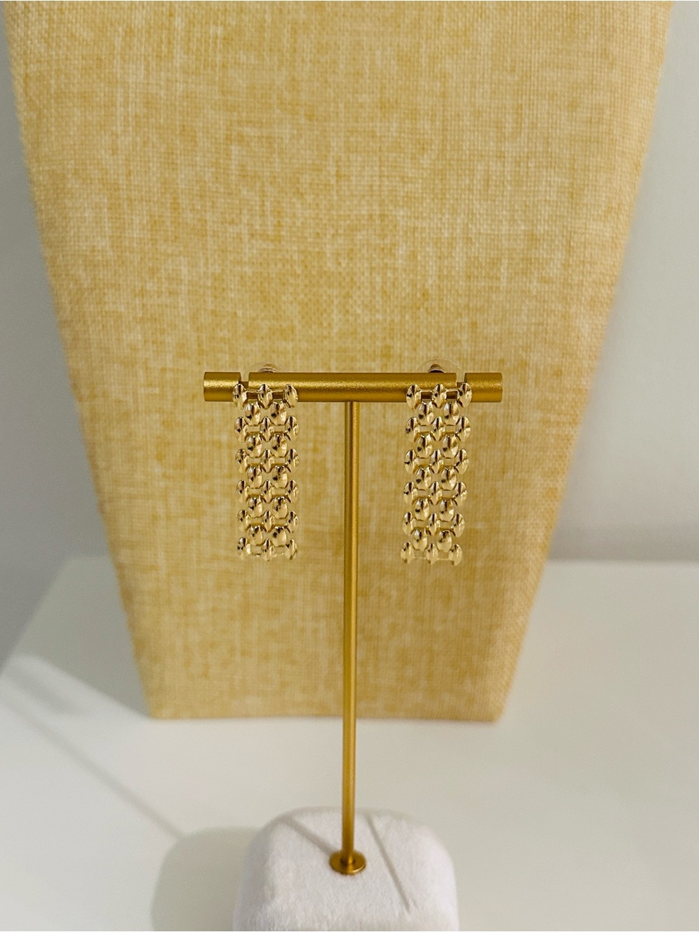 Fashion Jewelry Gold Chain-Link Cascade Earrings - Women Jewelry